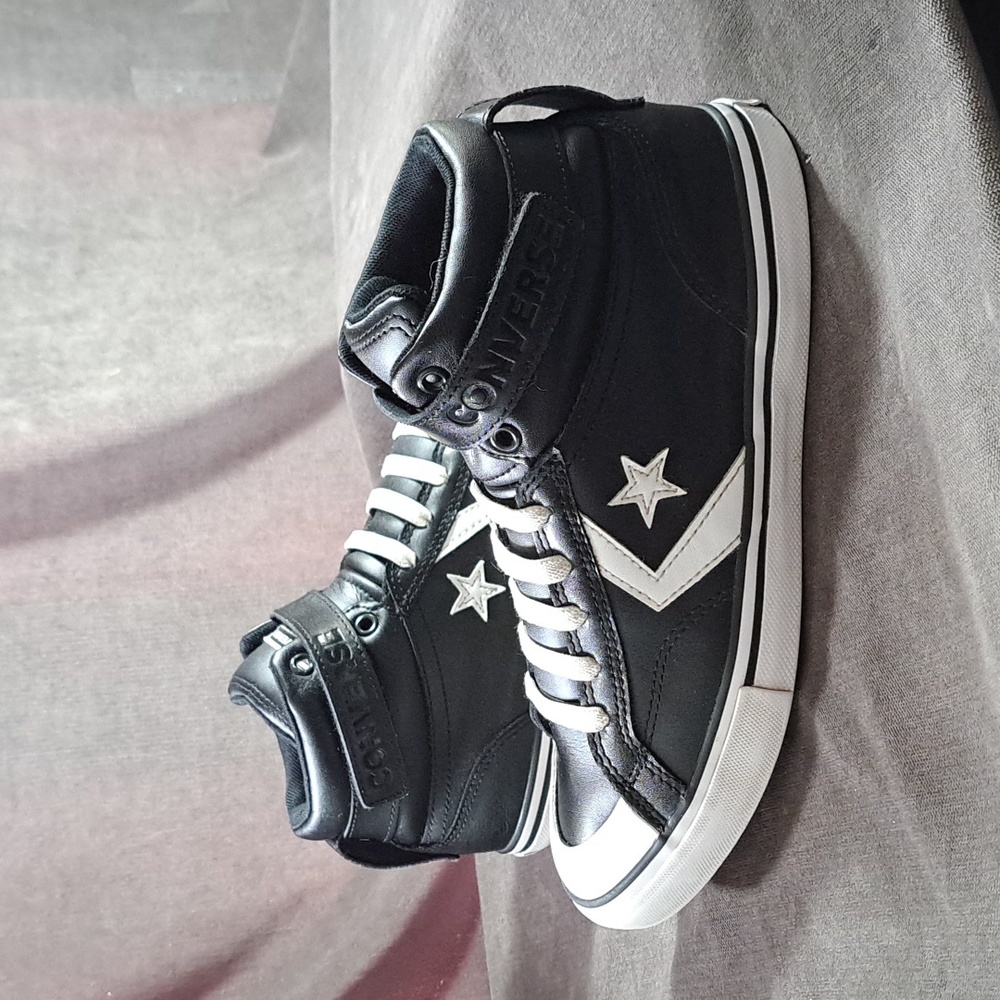 Converse Black and White High-Top Sneakers - Picture 10 of 16